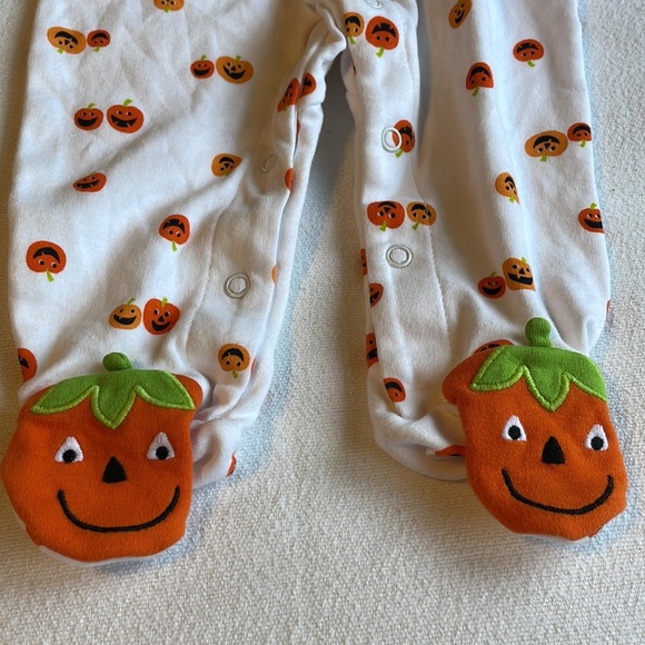 Carter’s Baby Halloween Cotton Snap Footed Sleeper Little Pumpkin Playsuit 6M - Picture 4 of 6